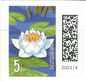 Stamp, Letters as Lotus Flower, Germany, Federal Republic,  , Flowers, Letters (Mail)