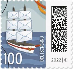 Stamp, Letters as Ship, Germany, Federal Republic,  , Letters (Mail), Ships