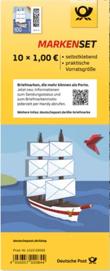 Mini Sheet, Letters as Ship, Germany, Federal Republic,  , Letters (Mail), Ships