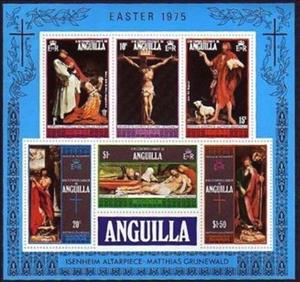 Souvenir Sheet, Souvenir Sheet of 6, Easter Paintings, Anguilla,  , Paintings