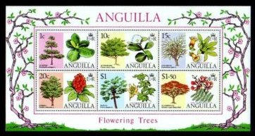 Souvenir Sheet of 6, Flowering Trees