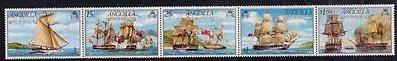 Strip of 5, Bicentenary of Battle of Anguilla
