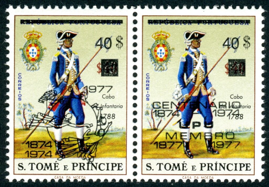 Infantry Corporal, 1788, Overprint Type a & b