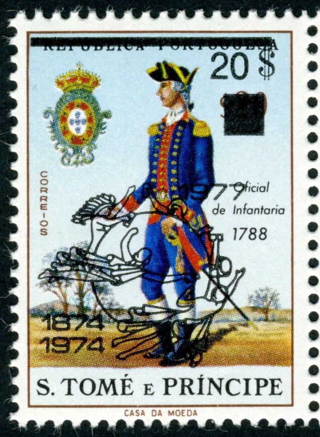 Infantry Officer, 1788, Overprint Type a