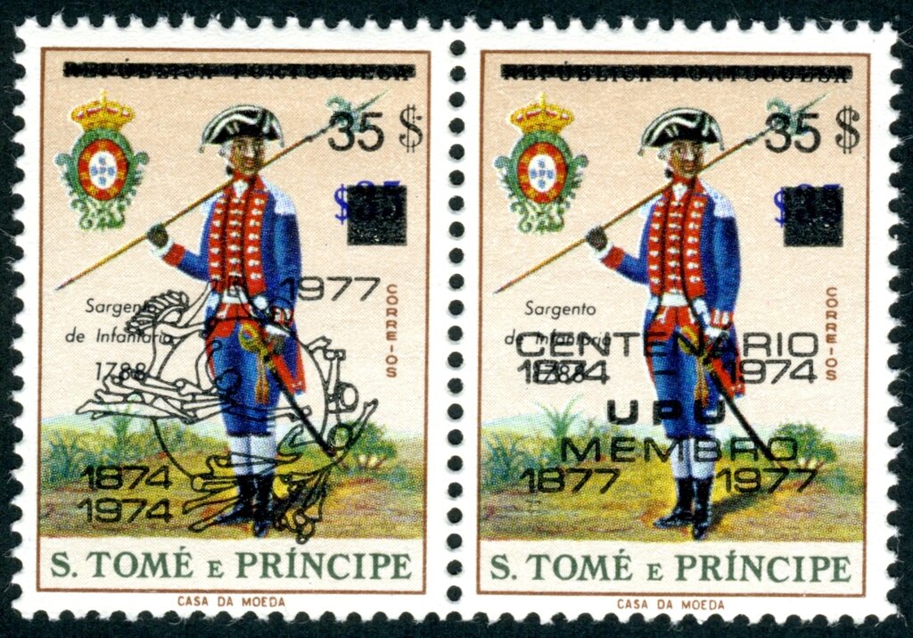 Infantry Sergeant, 1788, Overprint Type a & b