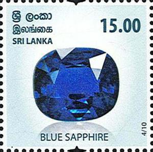 Stamp, Blue Sapphire, Sri Lanka,  , Gemstones