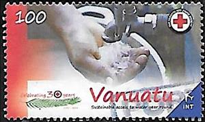 Stamp, Sustainable Access to Water Year Round, Vanuatu,  , Red Cross and Red Crescent