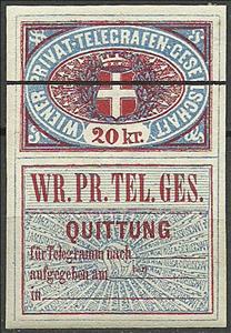 Stamp, Vienna Private Telegraph Stamp, Austria,  , Crosses