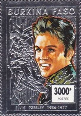 Stamp, Elvis Presley, Burkina Faso,  , Entertainers, Famous People, Music, Musicians, Singers