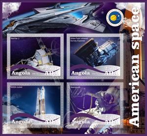 Mini Sheet, American space, Cinderellas,  , Spacecrafts