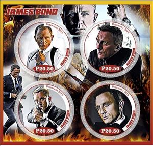 Mini Sheet, Animation, Cartoons James Bond, Cinderellas,  