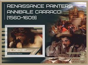 Souvenir Sheet, Annibale Carracci, Cinderellas,  , Painters, Paintings