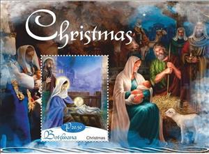 Souvenir Sheet, Art Christmas, Cinderellas,  