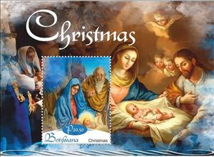 Souvenir Sheet, Art Christmas, Cinderellas,  