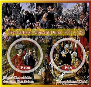 Mini Sheet, Art Great artists Albrecht Durer, Cinderellas,  