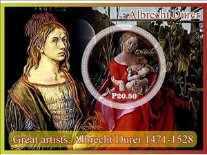 Souvenir Sheet, Art Great artists Albrecht Durer, Cinderellas,  