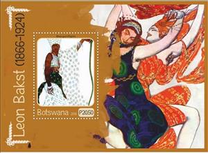 Souvenir Sheet, Art Leon Bakst, Cinderellas,  
