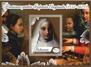 Souvenir Sheet, Art Renaissance painters Sofonisba Anguissola, Cinderellas,  