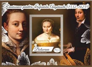 Souvenir Sheet, Art Renaissance painters Sofonisba Anguissola, Cinderellas,  