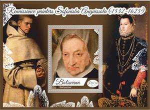 Souvenir Sheet, Art Renaissance painters Sofonisba Anguissola, Cinderellas,  