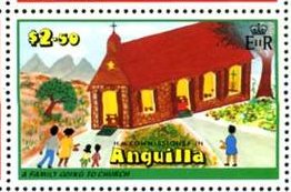 Family going to church