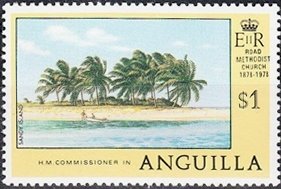 Surcharged: Sandy Island with palms