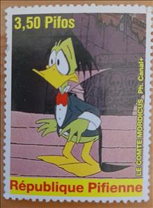 Stamp, Conte Mordicus, Cinderellas,  , Cartoons, Ducks