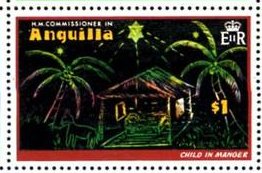 Stamp, Star over manger, Anguilla,  