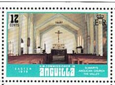 Stamp, St. Mary's Anglican Church, The Valley, Anguilla,  , Churches - Cathedrals - Basilicas - Chapels