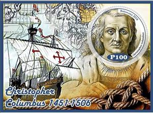 Souvenir Sheet, Great People Christopher Columbus, Cinderellas,  