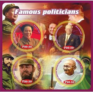 Mini Sheet, Great People Famous politicians, Cinderellas,  