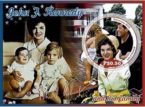 Souvenir Sheet, Great People John Kennedy and his family, Cinderellas,  