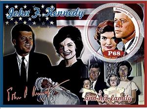 Souvenir Sheet, Great People John Kennedy and his family, Cinderellas,  