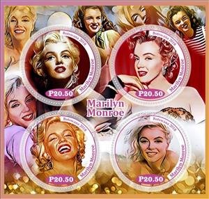 Mini Sheet, Great People Marilyn Monroe, Cinderellas,  , Actors