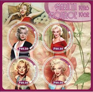 Mini Sheet, Great People Marilyn Monroe, Cinderellas,  , Actors