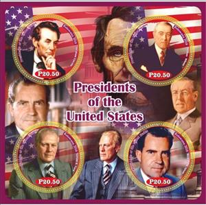 Mini Sheet, Great People Presidents of the United States, Cinderellas,  , Heads of State