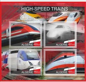 Mini Sheet, High-speed trains, Cinderellas,  , Locomotives, Railways