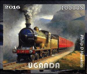 Stamp, Locomotives, Cinderellas,  , Locomotives, Railways