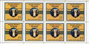 Mini Sheet, Longhorn, Cinderellas,  , Animals (Fauna), Bulls and Cows, Cattle, Mammals