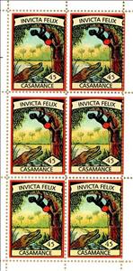 Mini Sheet, Man and crocodile, Cinderellas,  , Animals (Fauna), Crocodiles, Men, Reptiles, Trees