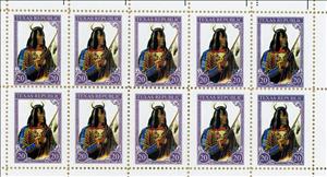 Mini Sheet, Native chief, Cinderellas,  , Men, Native Americans (Indians), Tribal Chiefs and Caciques