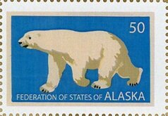 Stamp, Polar bear, Cinderellas,  , Animals (Fauna), Mammals, Polar Bears