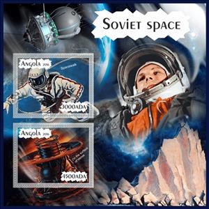 Mini Sheet, Soviet Space, Cinderellas,  , Spacecrafts