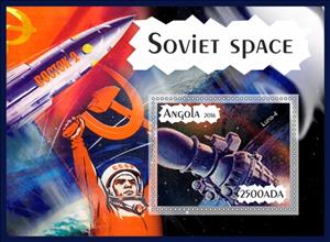 Souvenir Sheet, Soviet Space, Cinderellas,  , Spacecrafts