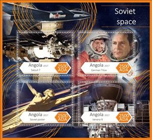 Mini Sheet, Soviet Space, Cinderellas,  , Spacecrafts