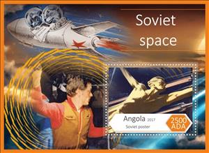 Souvenir Sheet, Soviet Space, Cinderellas,  , Spacecrafts