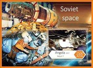 Souvenir Sheet, Soviet Space, Cinderellas,  , Spacecrafts