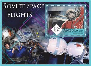 Souvenir Sheet, Soviet Space, Cinderellas,  , Spacecrafts