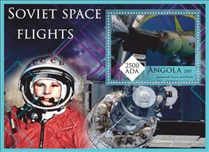 Souvenir Sheet, Soviet Space, Cinderellas,  , Spacecrafts