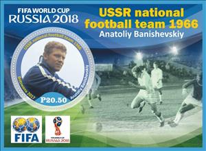 Souvenir Sheet, Sport USSR national football team 1966, Cinderellas,  